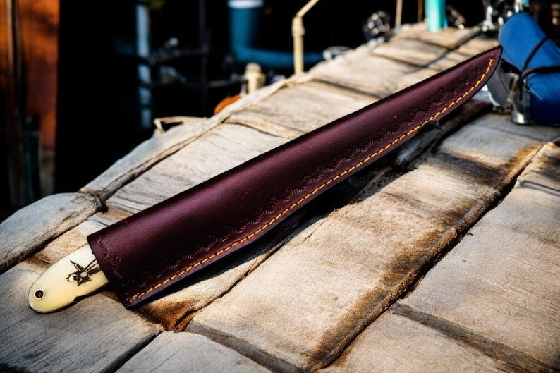 Custom Handmade Damascus Fillet Knife | 13