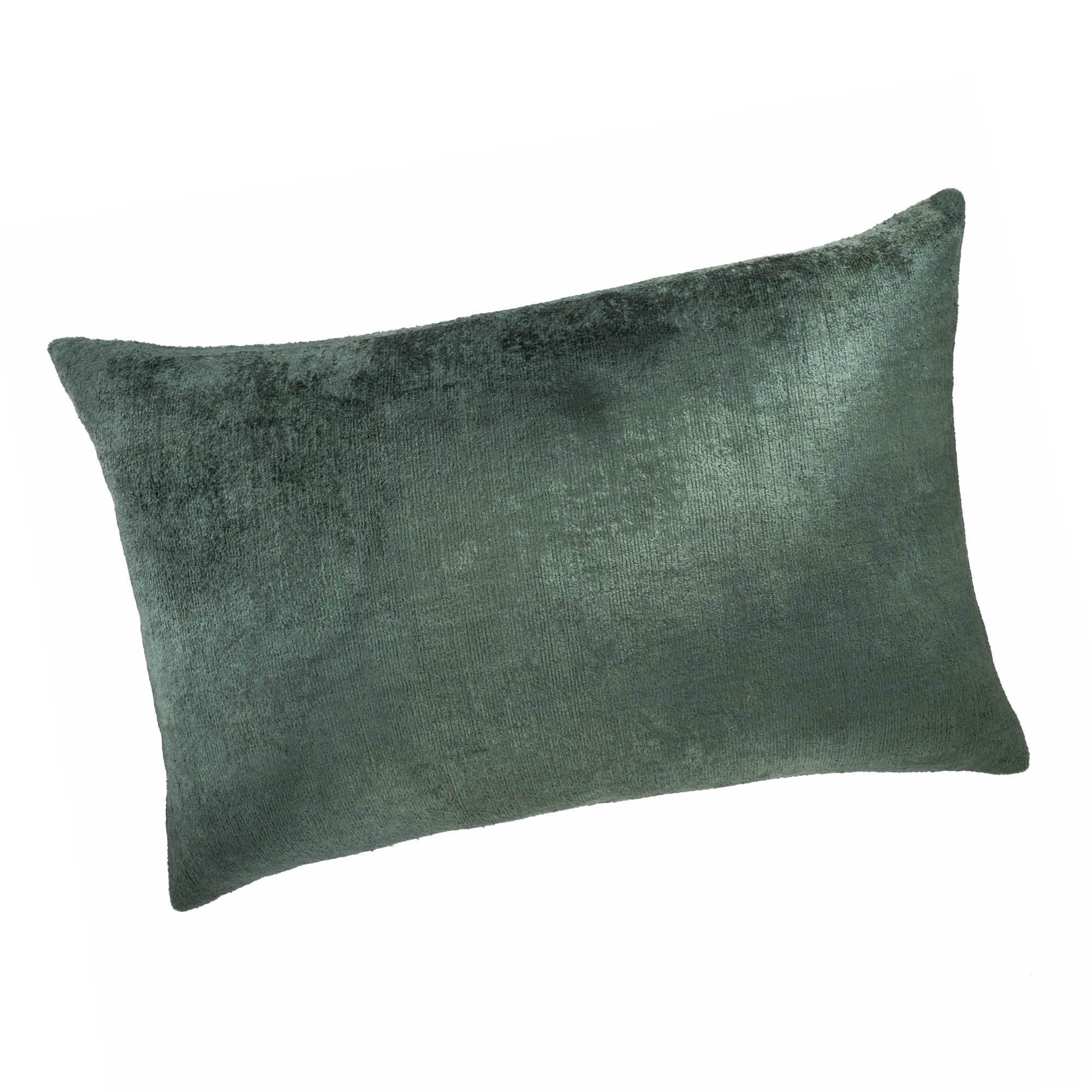 Sage Green Silk Velvet Ikat Pillow Cover, 16 x 24