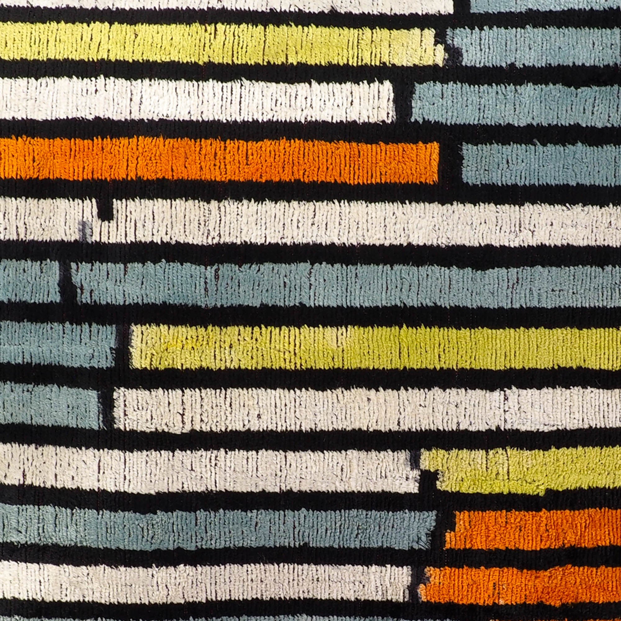 Striped Silk Velvet Ikat Throw Pillow Cover, 20 x 20