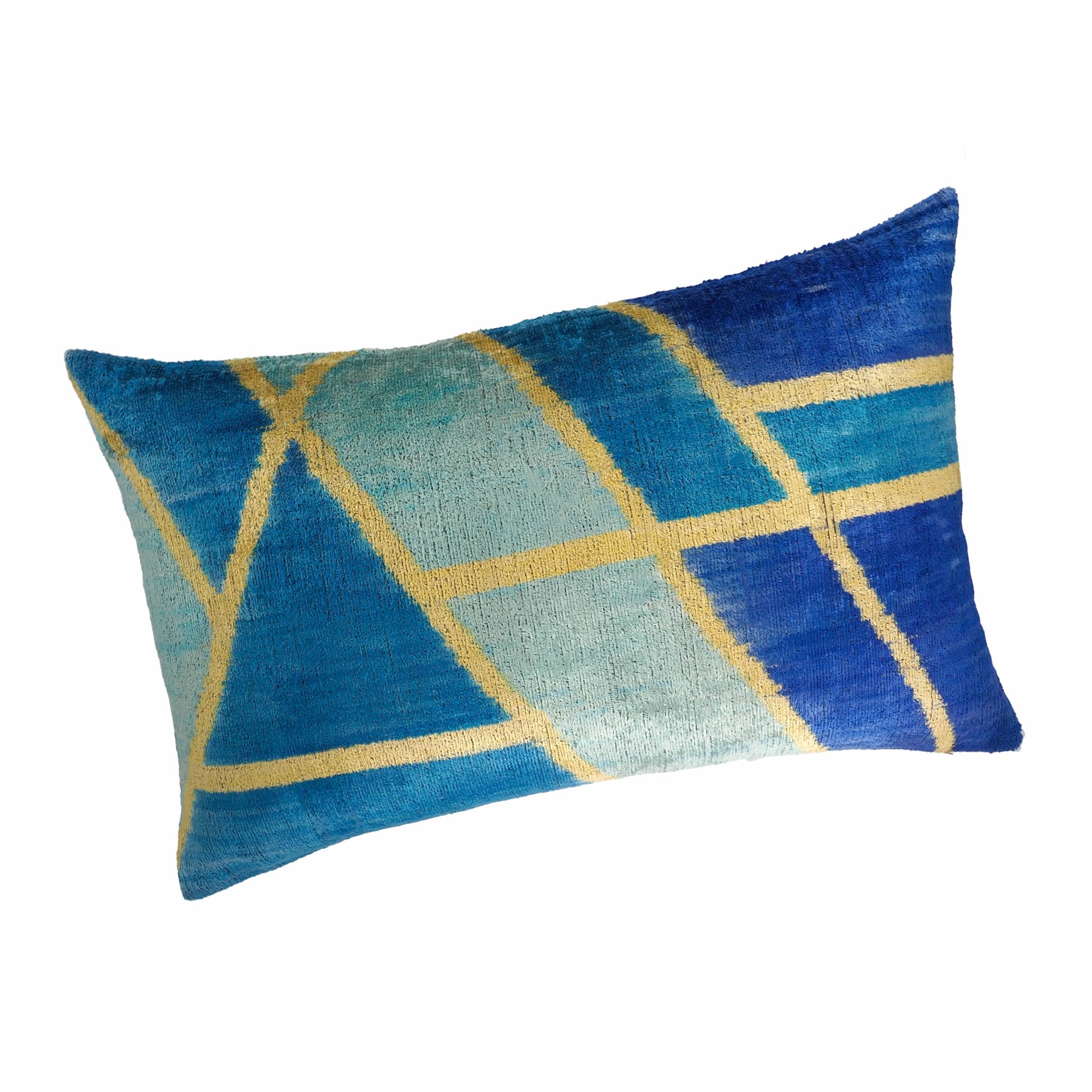 Synergy Silk Velvet Ikat Throw Pillow Cover, 16 x 24